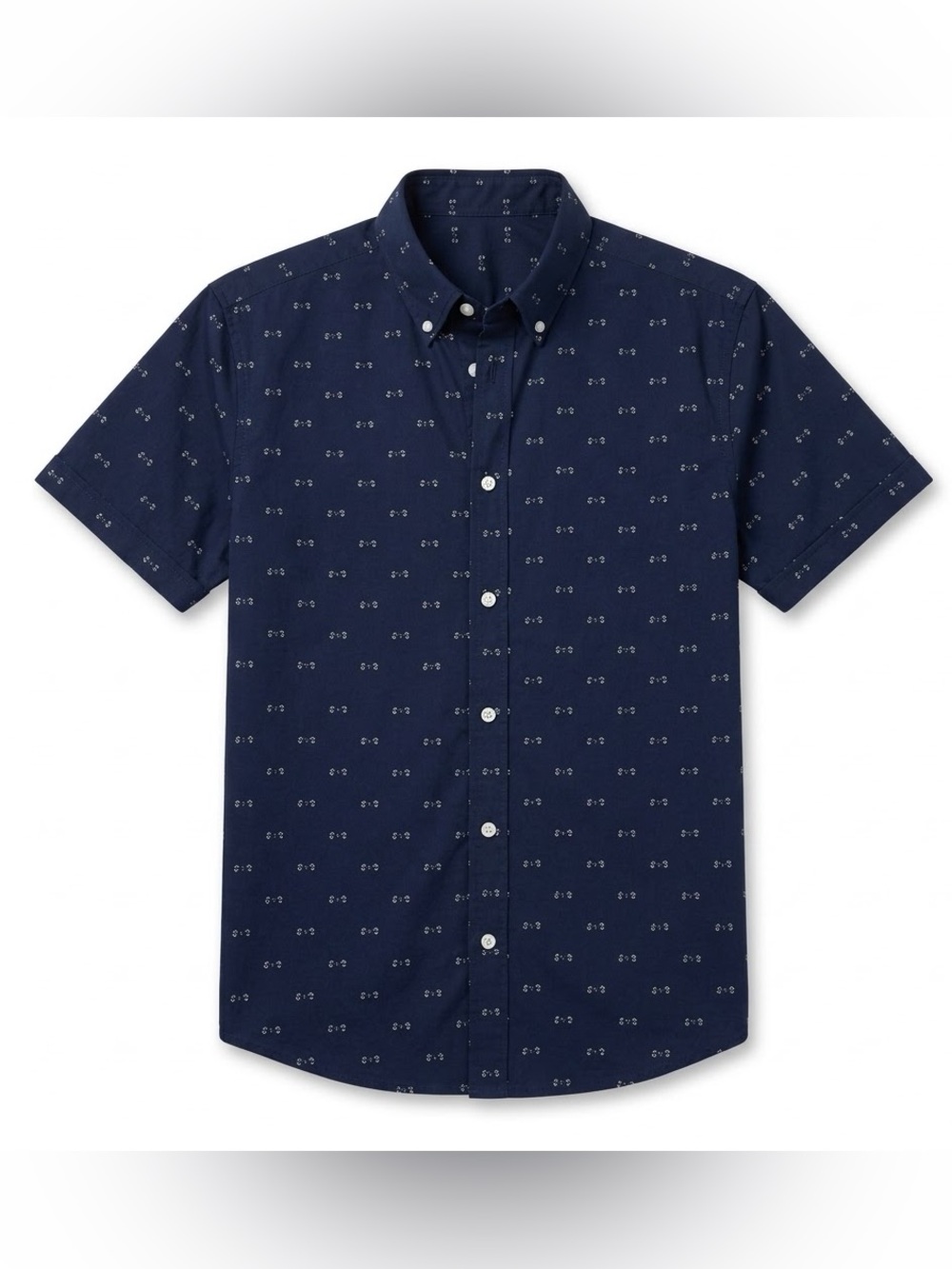 UNIQUE Men’s Tiny Bicycle Design Stretch Fit Buttoned Shirt